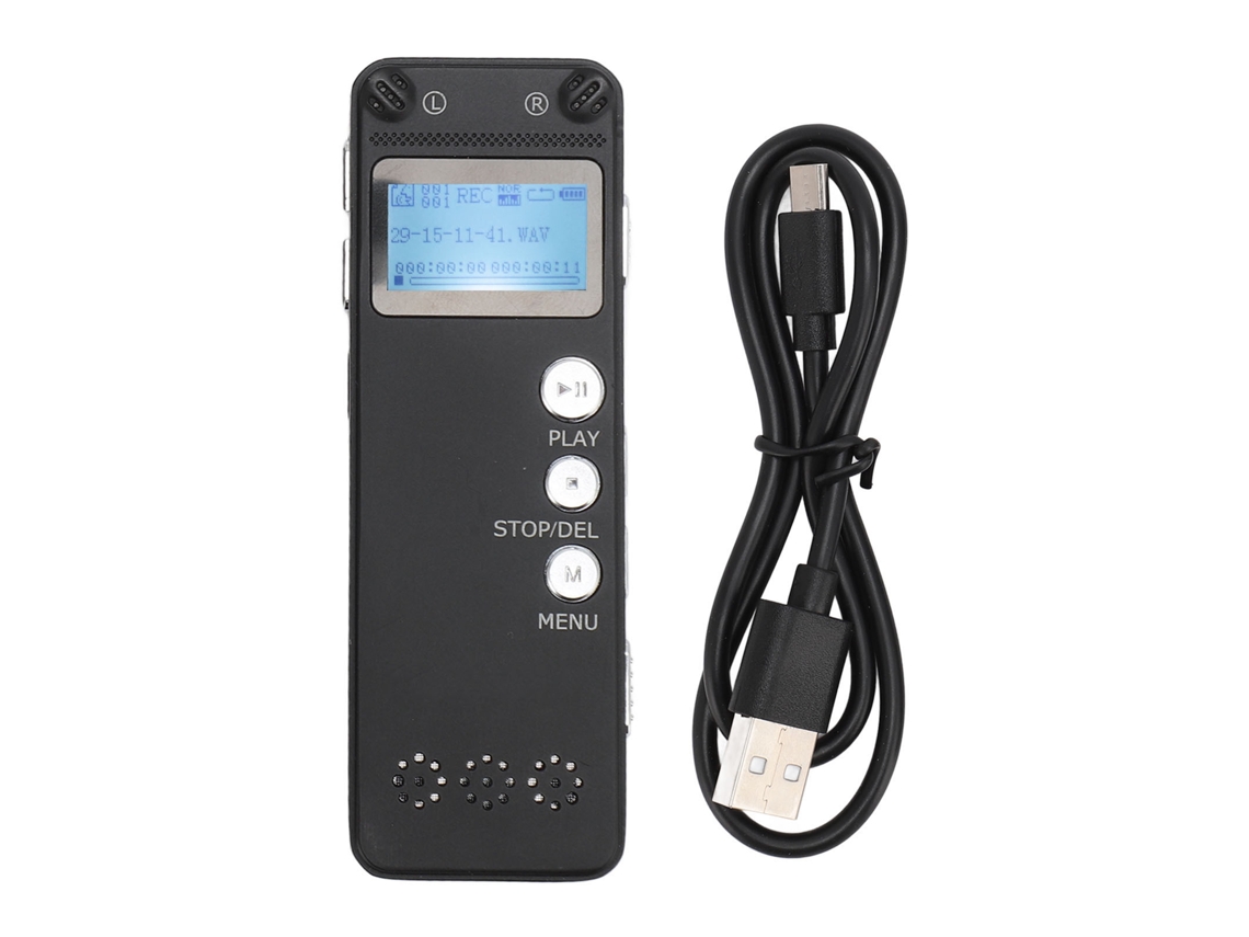 Gravador de Áudio Digital LAXISCREED 32gb com Microfone