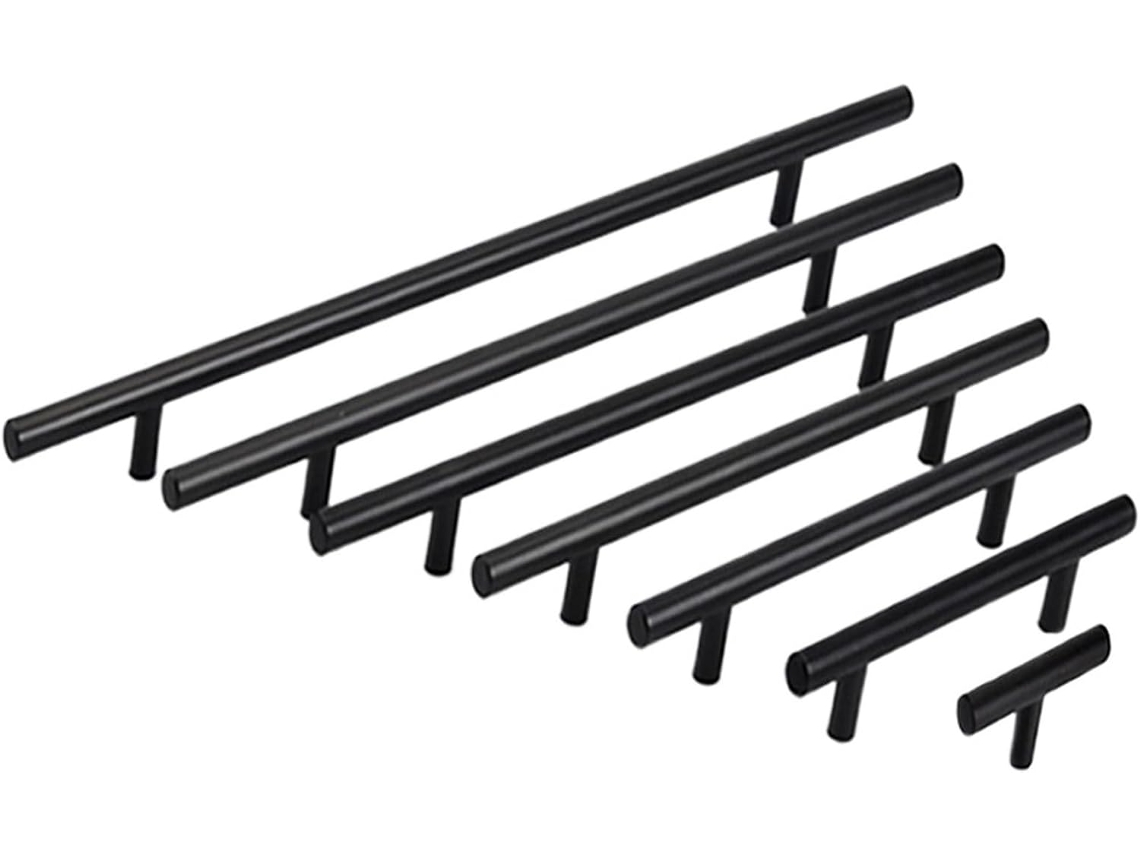Puxador Para Móveis, Porta De Guarda Roupa, Gaveta, Aço Inoxidável, Barra Em T, Reto, Para Armário De Cozinha, Preto E