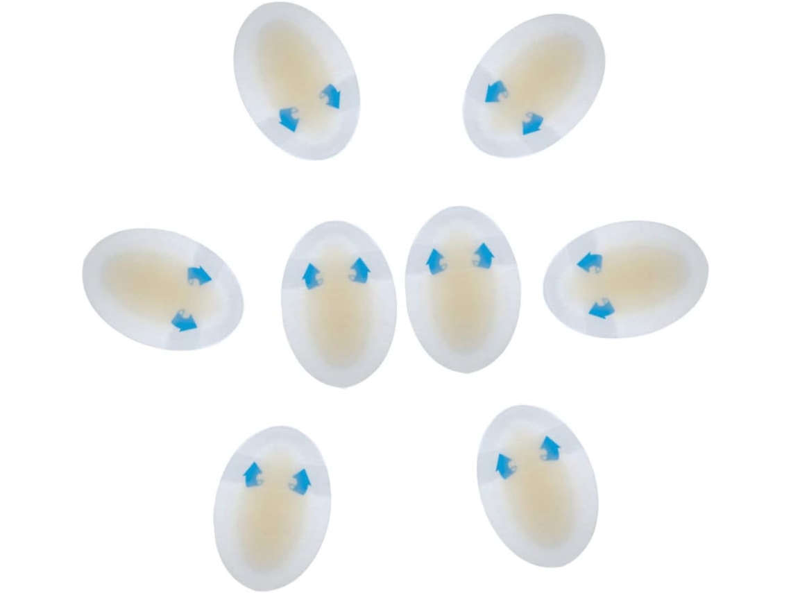 Adesivos Antidesgaste Para Os Pés, Almofadas De Gel Brancas Para Os Pés, 8 Unidades, Absorventes De Suor E Macias Para A