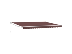 Conjunto 1 Toldo Externo Vidaxl Castanho Poliéster (4 X 2 M)