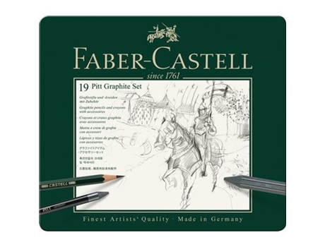 Conjunto de Lápis FABER-CASTELL Pitt 112973 Grafite 19 Pcs