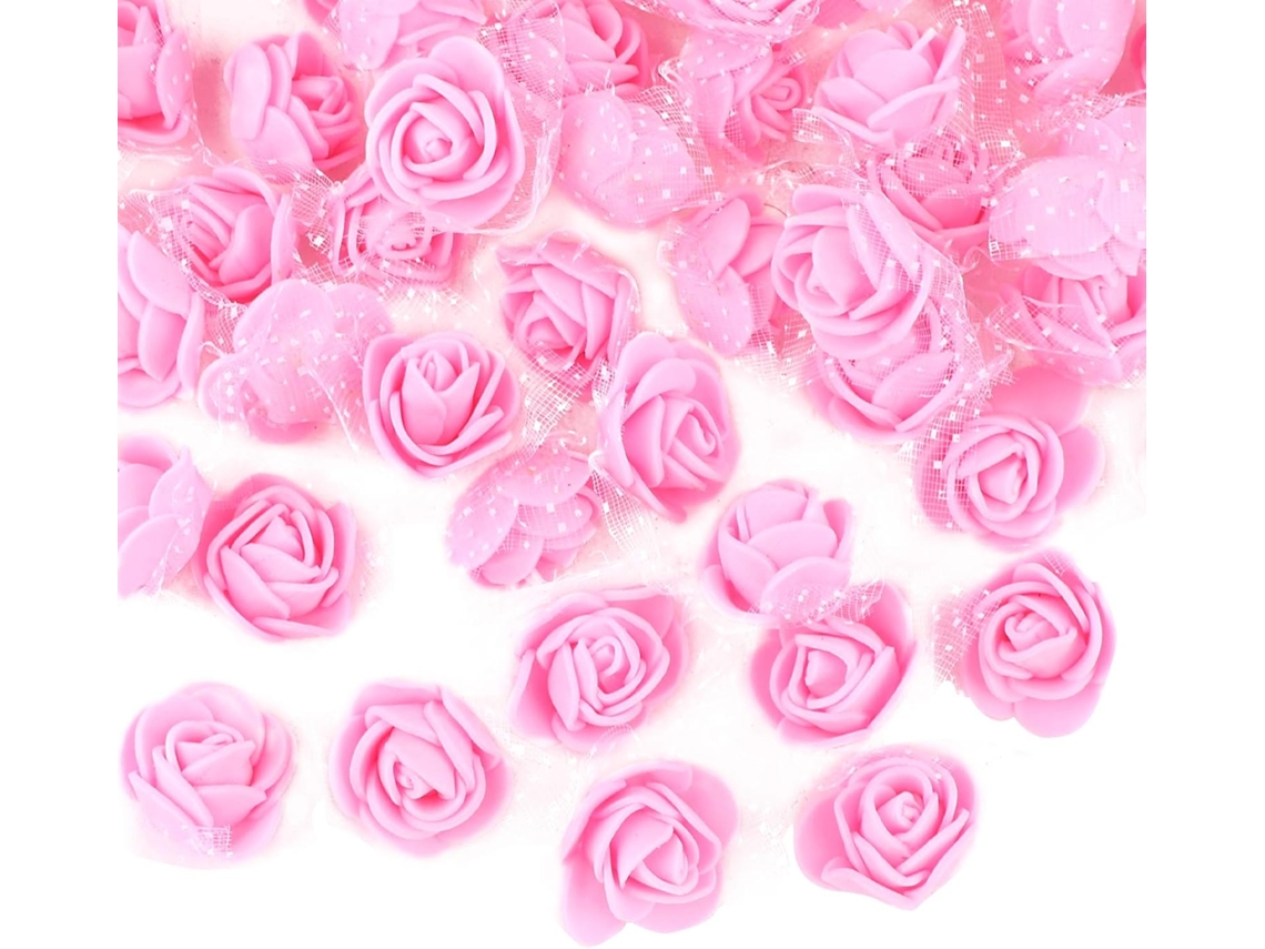 200 Unidades de Cabeças de Rosas Artificiais em Espuma de Pe. AQUAFORGE