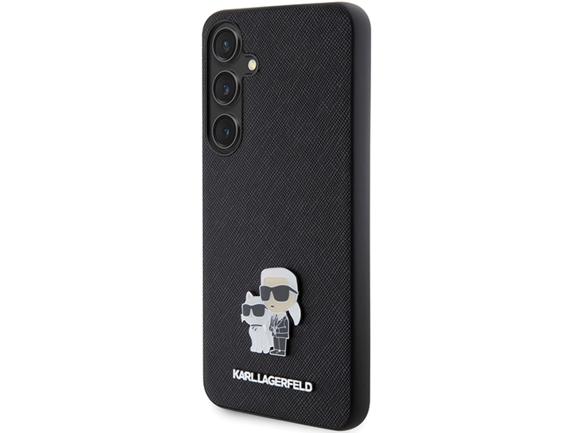 Capa para Samsung Galaxy S24 S KARL LAGERFELD Pele Sintética Rígida Preto