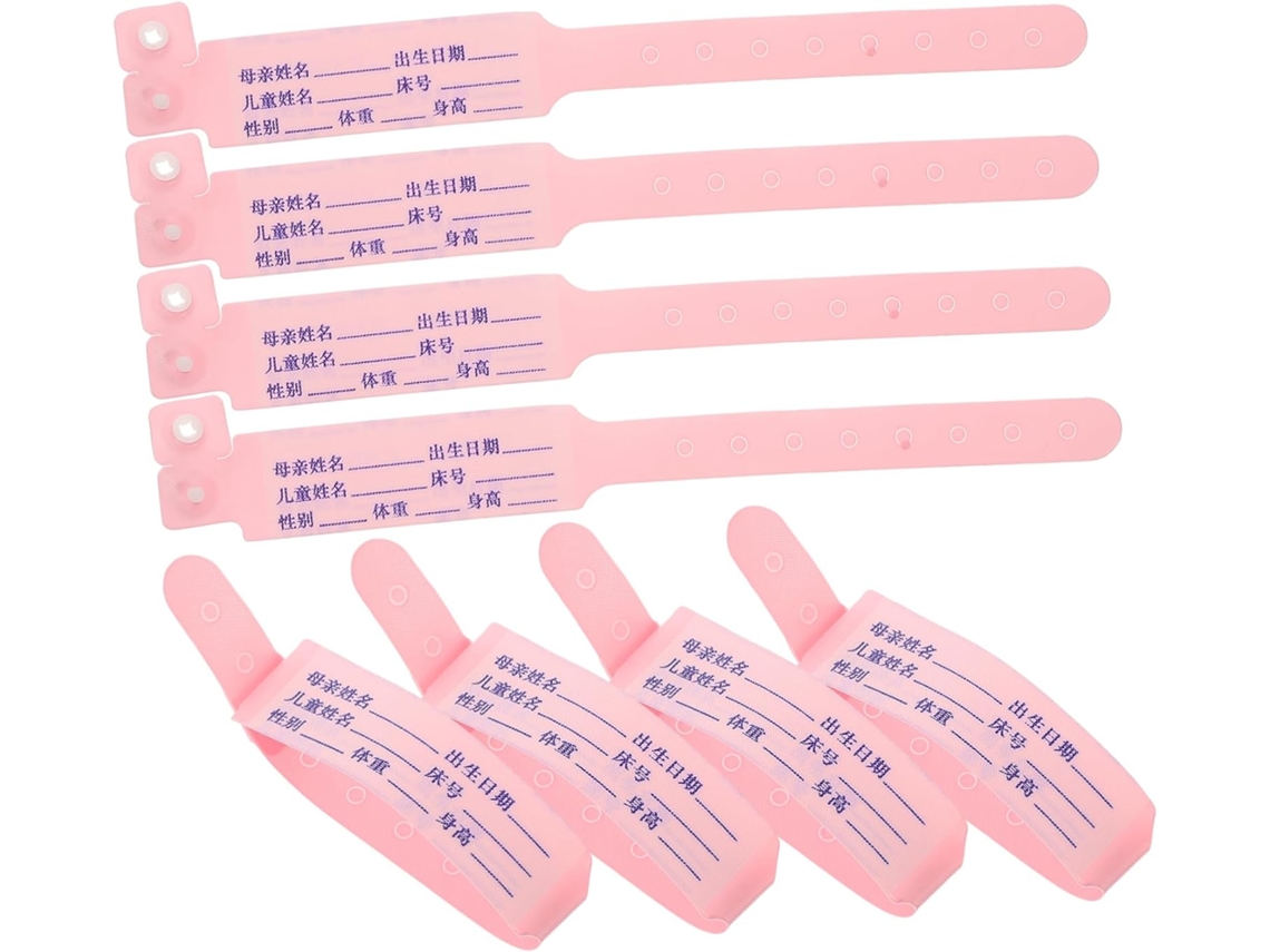 Pacote Com 100 Pulseiras De Identificação Para Bebês, Pulseiras Médicas Leves Para Hospitais