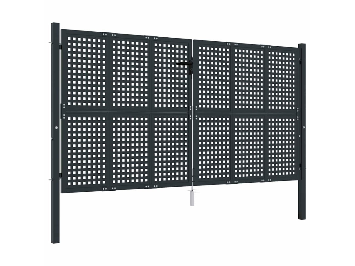 Garden Gate, Garden Gates Vidaxl Antracite Aço (300 X 125 Cm)