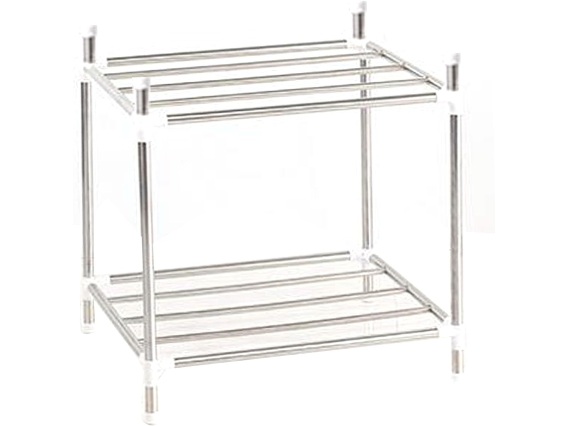 Prateleiras Multifuncionais De Aço Inoxidável Para Armazenamento, Fácil Instalação, Para Cozinha E Banheiro, 42x 36x