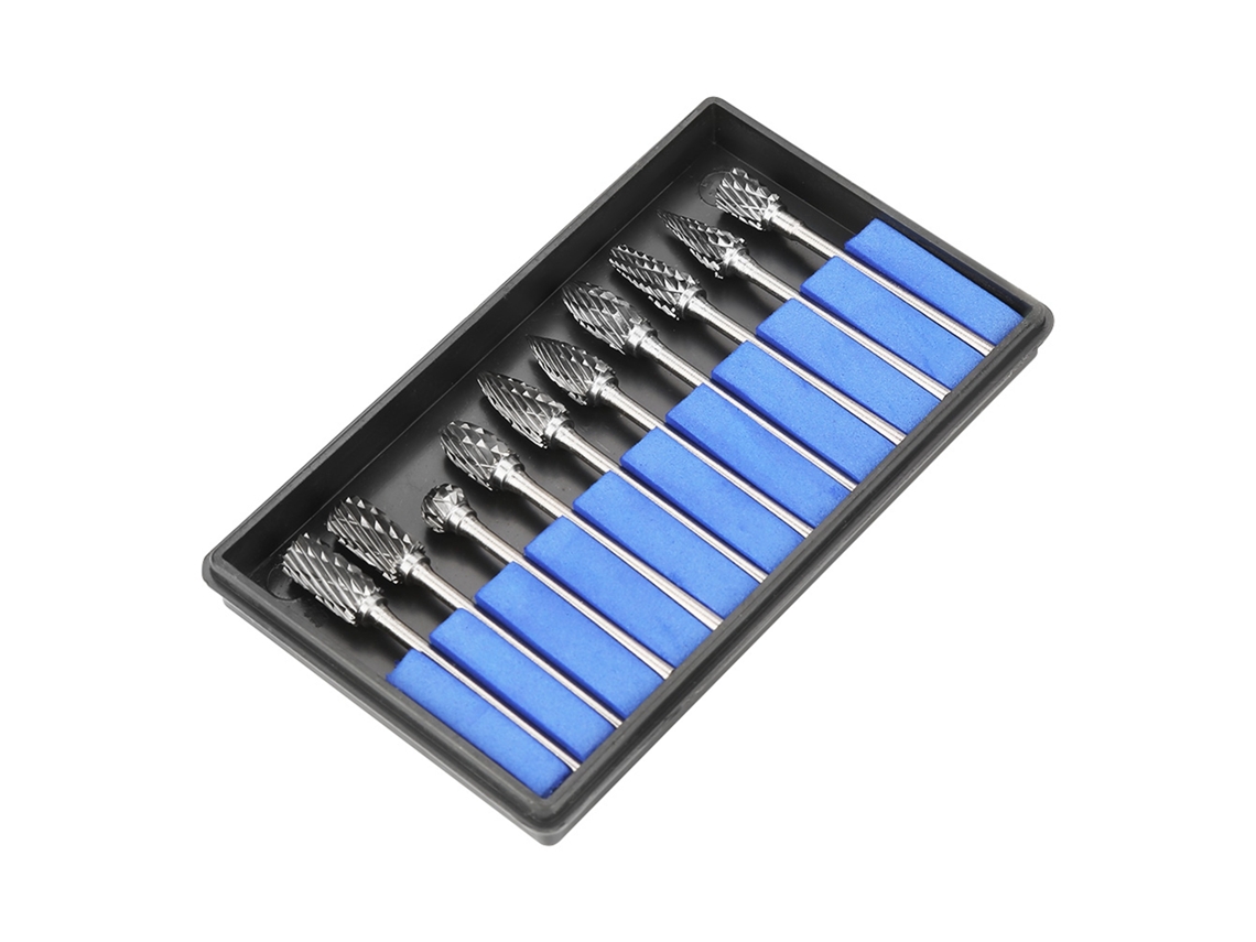 10 Peças De Brocas Rotativas De Carbeto De Tungstênio Ferramentas De Gravura Mecânica 3*6mm Conjunto De Lixas Rotativas De Corte Duplo