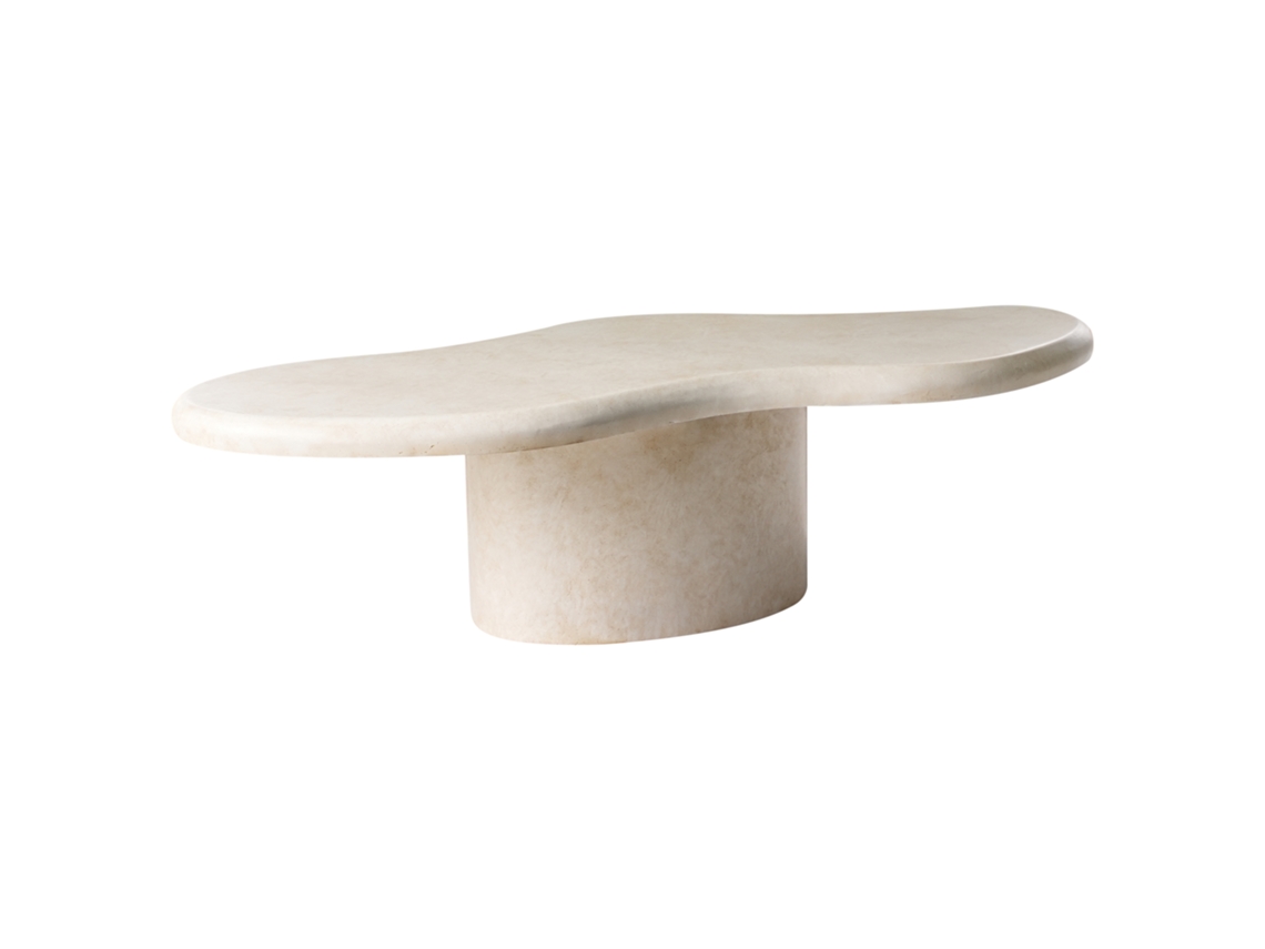 Mesa De Centro Beliani Conza De Mgo Creme 120x57x34