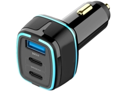 Carregador Carro Yizhood 105 115w Type C Qc3.0 Pd4.0 3x Usb Preto
