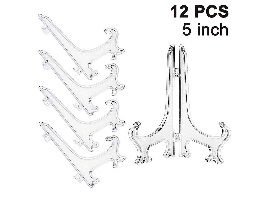 Conjunto Com 12 Cavaletes Plásticos Dobráveis Para Pratos