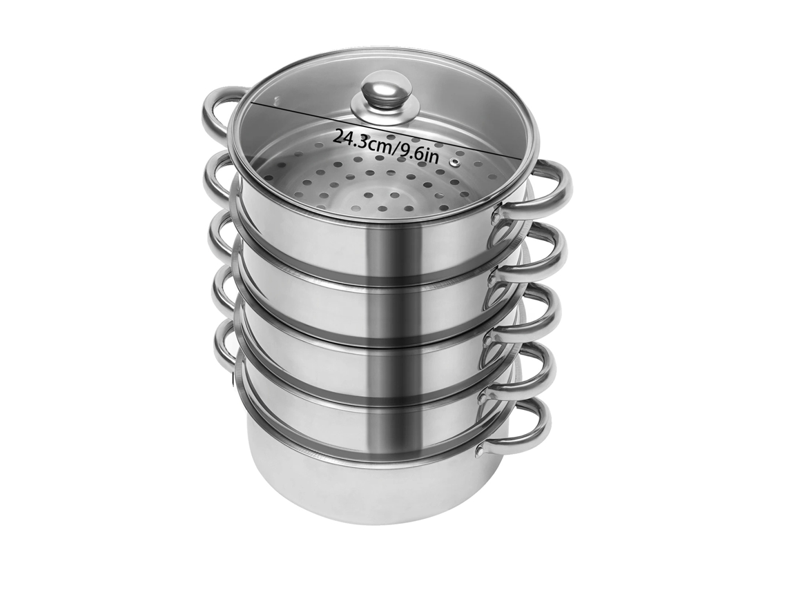 Vaporera De Múltiplas Camadas, Aço Inoxidável Durável, Cozinha Versátil Oem