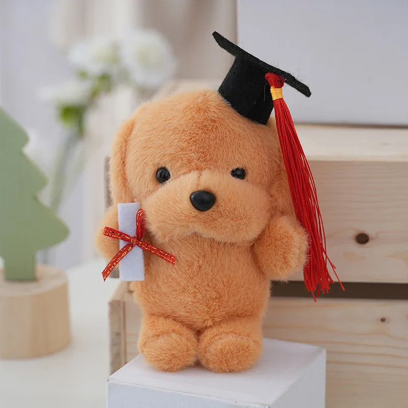 (marrom) Chaveiro De Pelúcia De Cachorro Médico De 16 Cm