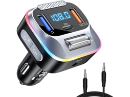 Transmissor Fm Bluetooth Yizhood T73 Pdqc3.0 Aux Preto