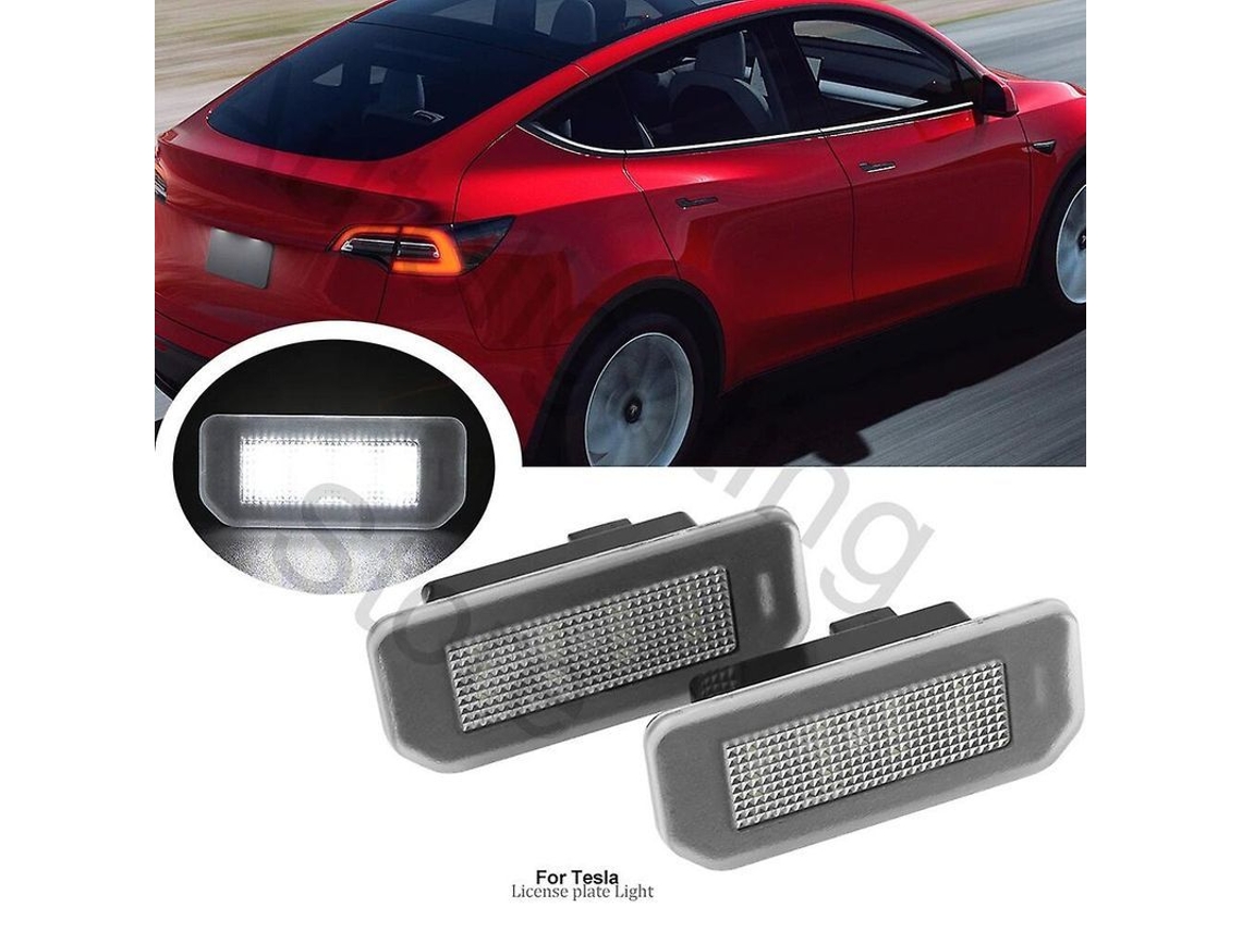 2pcs Luz De Placa De Licença Led Sem Erro Canbus Para Tesla Model 3 2017-2024 Model Y 2020-2024