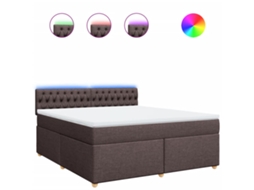 Box Spring Bed, Box Spring Beds Vidaxl Marrom Tecido (180 X 200 Cm)
