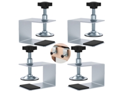 Conjunto De 4 Pequenas Braçadeiras De Parafuso Ajustáveis Com Almofada Antiderrapante Para Gavetas E Armários Btforus