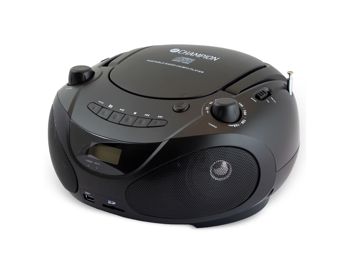 Caixa de Som Cd/rádio/mp3/usb Preto AQUAFORGE