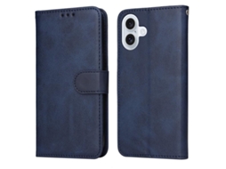 Capa Flip De Couro Para Iphone 17 - Textura De Bezerro Clássica
