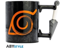 Caneca NARUTO SHIPPUDEN - Kunai Konoha Asa 3D (500 ml)