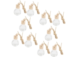 Conjunto De 10 Frascos De Vidro Vazios Para Aromatizador De Carro Com Cordão Para Pendurar, Ideais Para Óleos.