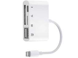 Adaptador Leitor Sd 4 Em 1 Usb Câmera, Leitor Sd/tf, Usb Otg 2.0 Fêmea, Compatível Telefone 13/12 Etc E Pad Branco Bestvite
