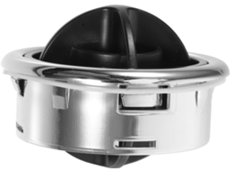 Grelha de ventilação redonda para ar condicionado, ideal para instalação em autocaravanas/motorhomes.