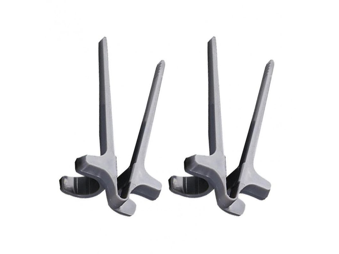 Rebe palillos Dedos Alimentarios de Plástico Reutilizables Anti deformación para Snacks Hogar Oficina 2pcs Gris