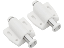 Fecho De Toque Com Mola, Pacote Com 2 Unidades, Fecho Magnético De Toque Branco Gaveta