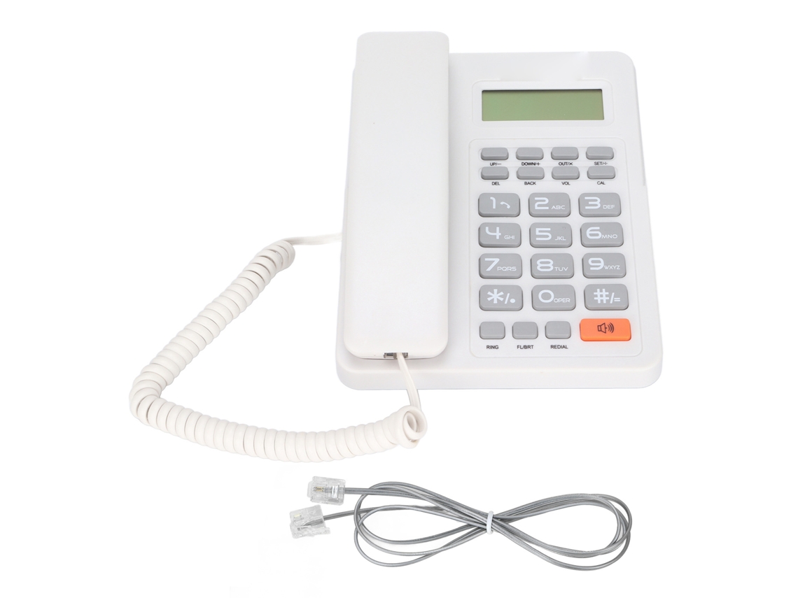 Telefone Kxt8204cid Para Escritório Casa Hotel Com Identificação De Chamada Sem Fio E Sem Bateria Branco