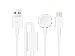 Cabo de Carregamento Magnético 2 em 1 Halinuia Usb 1,2 M Carregamento Rapido para Apple Watch