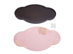 Bandeja Para Servir Chá Bambusoideae Irregular De Mesa Para Tetera Chinesa Com Pano Satinado Para Lar Escritório Tetereria