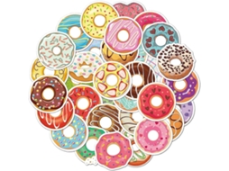 Adesivos De Rosquinha Fofos Para Crianças E Adolescentes, Adesivos Para Garrafas De Água, Adesivos De Vinil À Prova Dágua Para L Aquaforge