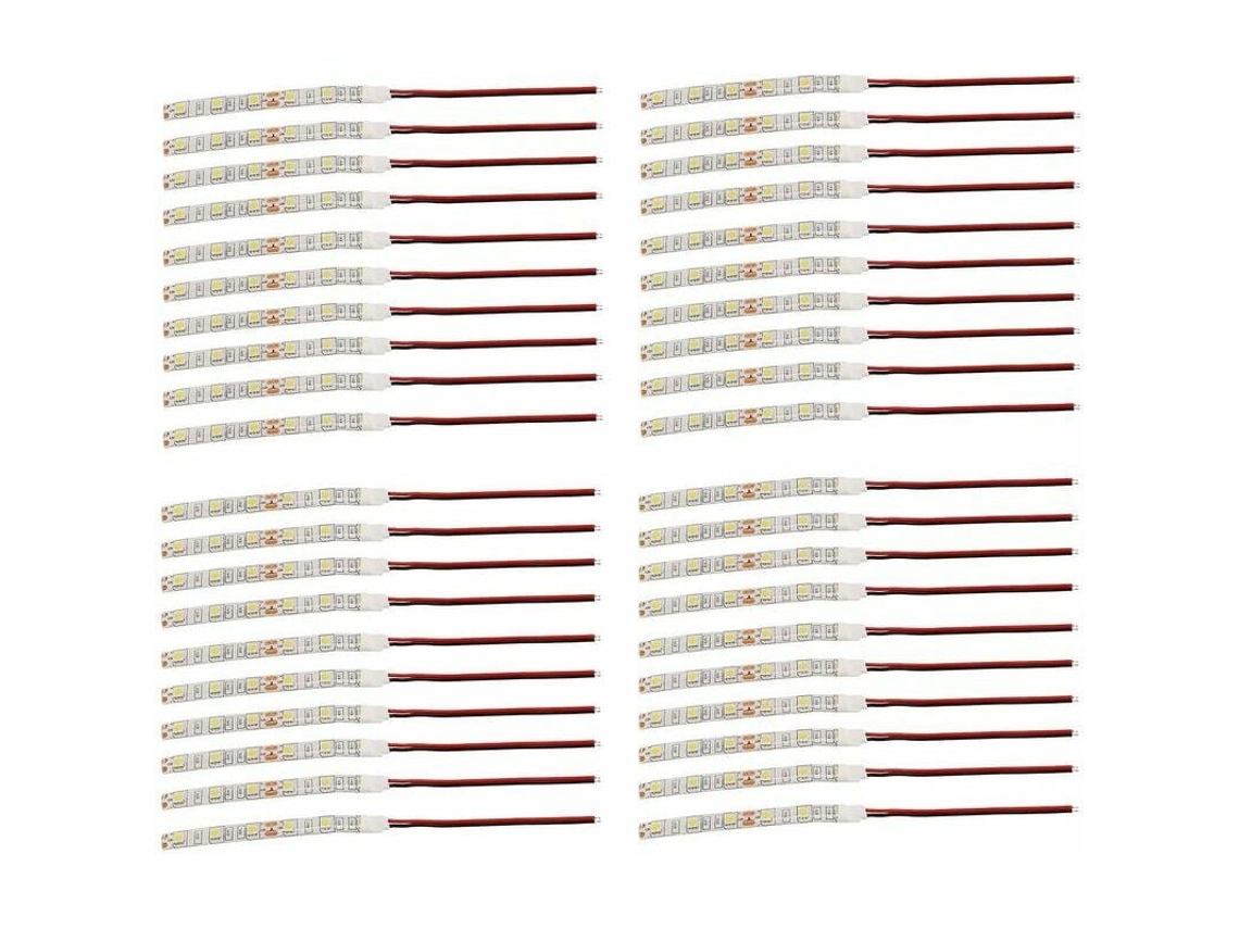 Conjunto de 40 Peças de Fita Led de 6500K Branco Frio À Prova D'Água de 10 Cm AURUM