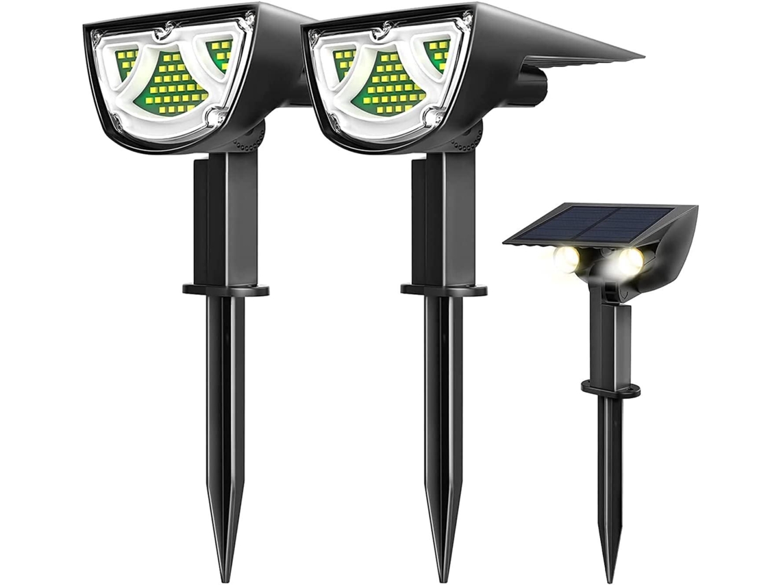 Lote De 2 Luminárias Solares 43 Led,900 Lúmens,ip65,para Jardim,pátio,piscina E Varanda Btforus