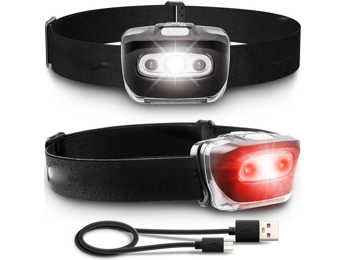 Kit Com 2 Unidades Lanterna De Cabeça Led Recarregável