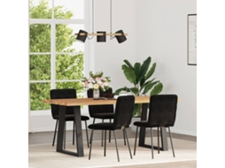 Vidaxl Cadeiras De Jantar 4 Pcs Veludo Preto
