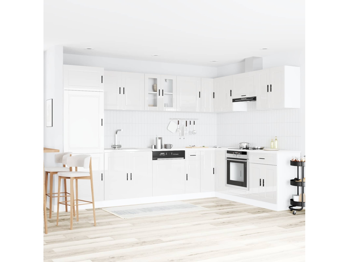 Vidaxl Gabinete Base Para Pia Porto 2 Unid. Branco 80 X 46 X 81,5 Cm