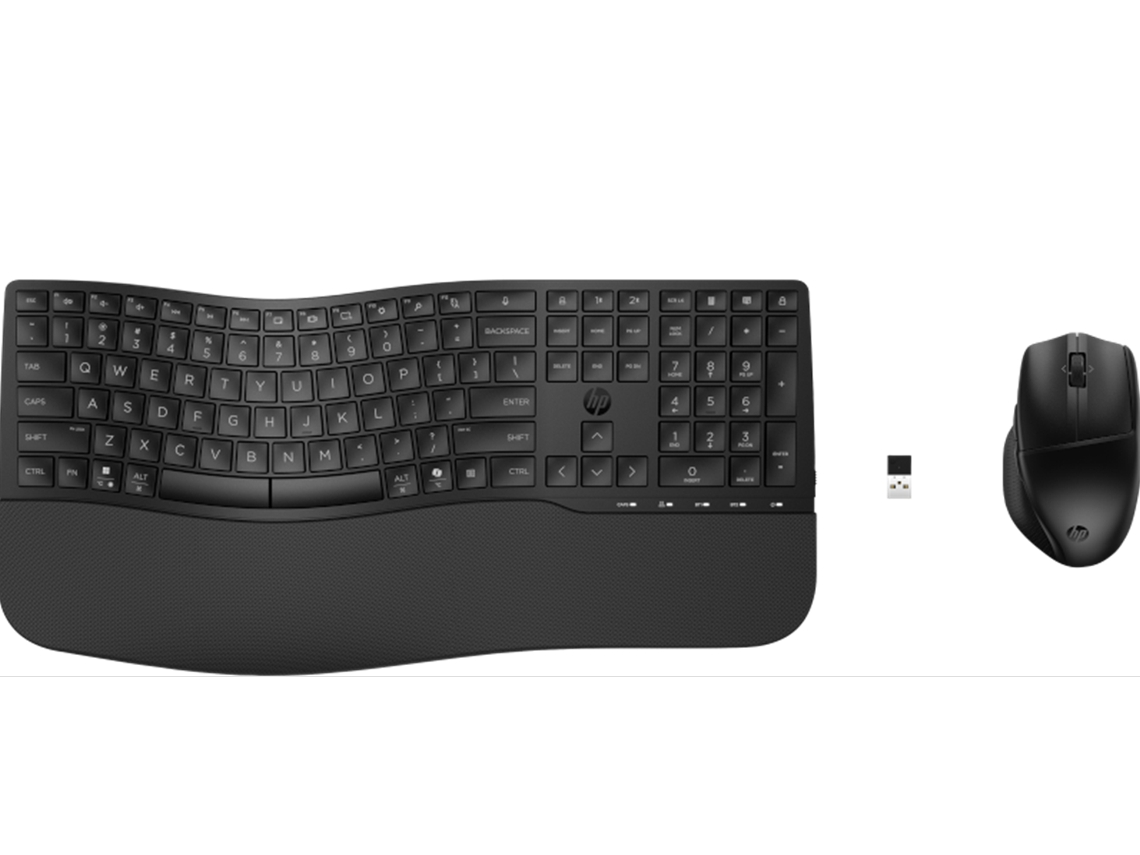 Teclado e Rato HP 680 Comfort Dual-Mode (Preto)