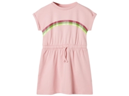 Vestido De Criança Com Cordão Rosa-claro 140