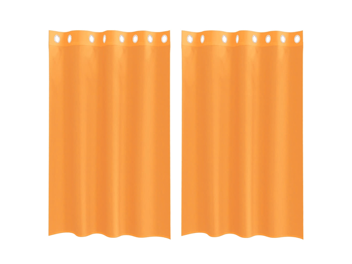 Voile Curtain, Voile Curtains Vidaxl Laranja Tecido (140 X 175 Cm)