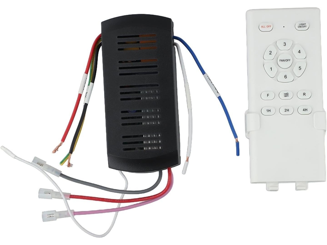 Kit De Controle Remoto Para Ventilador Teto Com Inversor Luz, 6