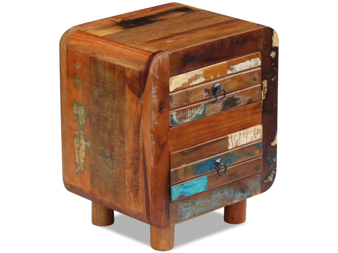 Mesa de Cabeceira MAISON EXCLUSIVE 43x33x51cm madeira reciclada