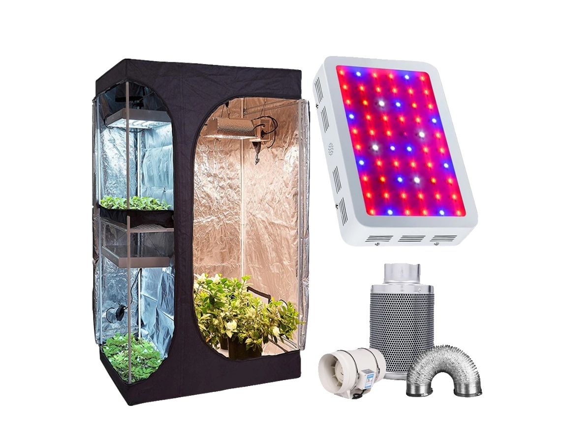 Kit De Tenda De Cultivo, Ambiente De Crescimento Interno, Kit Hidropônico Completo, 2 Em 1, 600w Terno