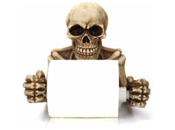 Suporte Decorativo Para Papel Higiênico Trip Esqueleto De Caveiras, Decorações Assustadoras De Halloween, Acessórios Para Azulejos Aquaforge