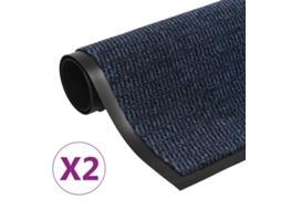 Vidaxl Tapete Controlo Pó Retangular Tufado 2pcs 60x90cm Azul