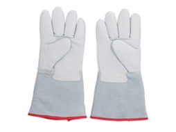 Luvas Antifreeze de Couro 31cm S/MARCA, para Manuseio de Gelo e Nitrogênio