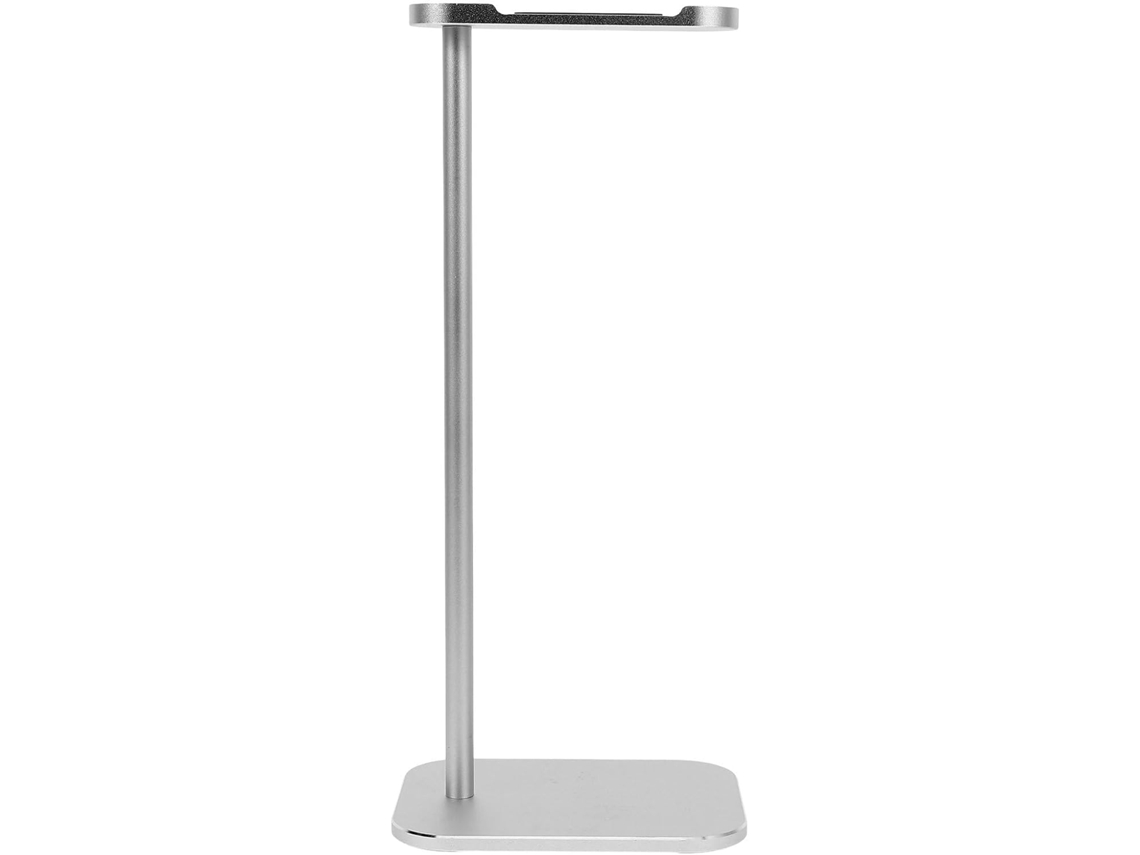 Suporte Para Fones De Ouvido Em Liga De Alumínio Prateado Com Revestimento De Silicone Para Uso Em Mesa - Protege