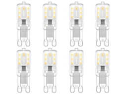 Lâmpada LED 2026 G9 220V 5500K 3W Equivalente a Halógena de 30W 300lm Não Dimerizável Pacote com 8
