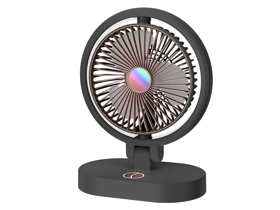Ventilador de Mão, Bateria de Longa Duração, Motor Sem Escovas, Ajustador de Ar de 4 Velocidades, Preto Yizhood