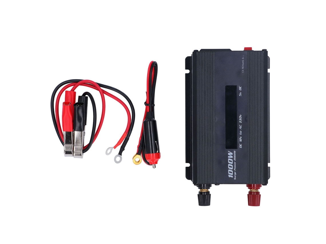 Inversor de Corriente 1000w Dc12v para 110v com USB de Carga Rápida | S/MARCA